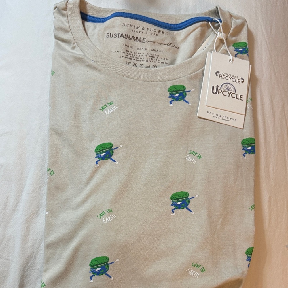 Save the earth sustainable tee shirt